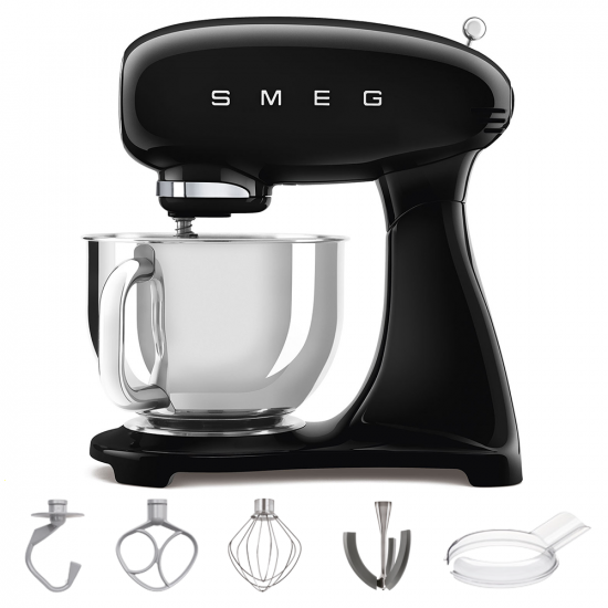 Smeg Full Colour Black - Planetary Mixer - 4.8 L Stainless Steel Bowl