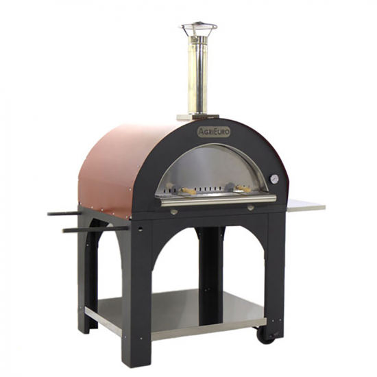 AgriEuro Premium Line Cibus Red - Outdoor wood-fired pizza oven 100x80 - 5 pizzas