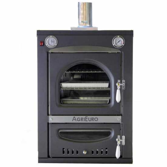 AgriEuro Premium Line Nuovo Minimus 50 Inc - Built-in Wood-fired Steel Oven - 3 Cooking Floors