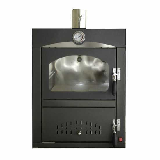 AgriEuro Premium Line Nuovo Minimus 50 Mini Inc - Built-in Wood-fired Steel Oven - 2 Cooking Floors