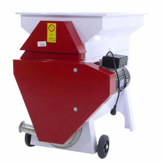 Premium Line K25AP - Electric Grape Destemmer with Stainless Steel Pump and Grate, Two Rubber Rollers