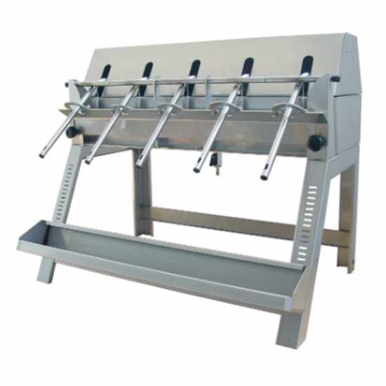 Enotecnica Pillan 5B INOX - Five-spout Manual Filling Machine with Stainless Steel Spouts, Tank and Frame