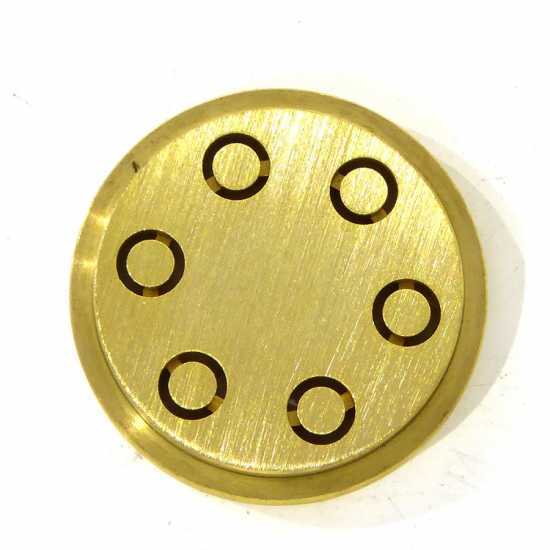 Brass Pasta Die for 8.5 MACCHERONI. Specific for New O.M.R.A. Pasta Maker