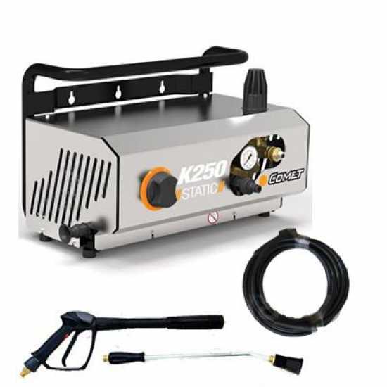 Comet K250 Static 15/170 T Three-phase Cold Water Pressure Washer - Wall-mounted