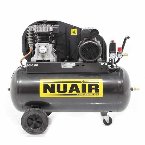 Nuair B2800 /100 CM2 - Belt-driven Electric Air Compressor - 2 Hp Motor - 100 L