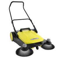 K&auml;rcher S 6 Twin Manual Hand-push Power Sweeper with collection basket - Height Adjusting Knob - 38 L Collector