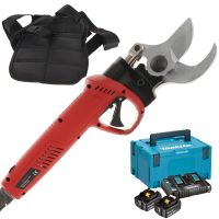 GeoTech Pro MS-45 Battery-powered Electric Pruning Shears - 45 mm Cutting - 2 18V 5Ah Batteries