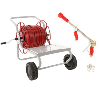 Spraying Hose Reel with Rounded Cart &ndash;100 mt - 40 bar &ndash; with Professional Mitra Lance for tall trees