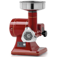 FAMA TS8R RETRO' Electric Meat Mincer - Body in Painted Aluminium - Stainless Steel Removable Grinding Unit - 0.5HP/230V