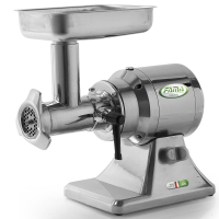 FAMA TSK12 UNIKO Electric Meat Mincer - Polished Aluminium Body - Stainless Steel Removable Grinding Unit - Single-phase - 230V/1.0hp