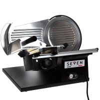 Seven Italy PS 220 PRO BLACK - Meat Slicer with 220 mm Blade - Sharpener Included - 160W