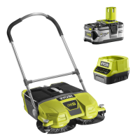 RYOBI R18SW3-0 Battery-powered Hand Push Sweeper with collection basket - 18 V - 4Ah