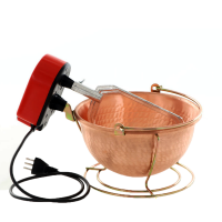 NuovaFac Cuoca Automatica - Hammered Copper Electric Polenta Pot with 3L Round Base  - 5W