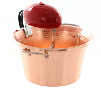 Macom Polentino - Hammered Copper Electric Pot for Polenta with Flat Base 4W