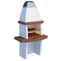 Linea VZ Tenerife - Wood and Charcoal Masonry Barbecue