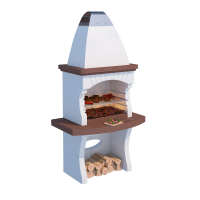 Linea VZ Gallipoli - Wood and Charcoal Masonry Barbecue