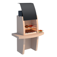 Linea VZ Formentera - Wood and Charcoal Masonry Barbecue