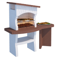 Linea VZ Portofino - Wood and Charcoal Masonry Barbecue