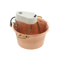 Novital - Hammered Copper Electric Pot for Polenta with Flat Base 4,7L - 4W