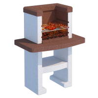 Linea VZ Toscana - Wood and Charcoal Masonry Barbecue