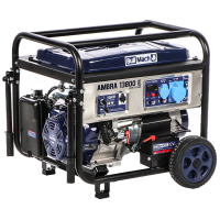 BullMach AMBRA 13800 E - Petrol-powered Wheeled Generator with AVR 10 kW - Continuous 9 kW Single-phase