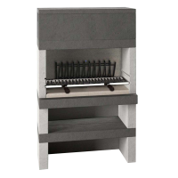 Edilmark KUBO - Masonry barbecue with wood and charcoal - Rear fire