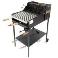 Cruccolini Fuocone Inox 50x50 Wood-fired Barbecue in Heavy-duty Sheet Metal with Stainless Steel Grid