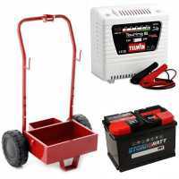 Full kit: metal trolley + 50Ah battery + Telwin Touring 15 battery charger