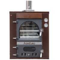 AgriEuro Medius 80 Deluxe INC Stainless Steel Built-in Wood-fired Oven - coppered enamel