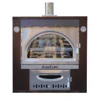 AgriEuro Top-Line Maximus 80 Deluxe INC Inox - Built-in Wood-fired Steel Oven - Copper Enamel