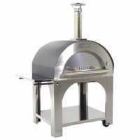 AgriEuro Cibus Inox 100x80 cm Wood-fired Oven for Outdoor - Cooking capacity: 5 pizzas