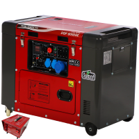 GeoTech Pro DGP8000SE - 6 kW Wheeled Silenced Diesel Power Generator with AVR - DC 5.5 kW Single-phase + ATS